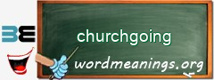 WordMeaning blackboard for churchgoing